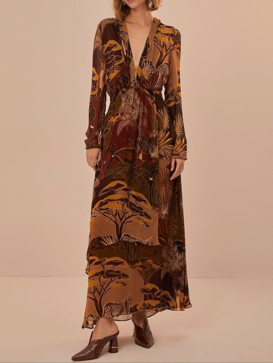 FARM Rio Dresses & Skirts - NWT FARM RIO | $240 Caramel Savana Dream Maxi Dress